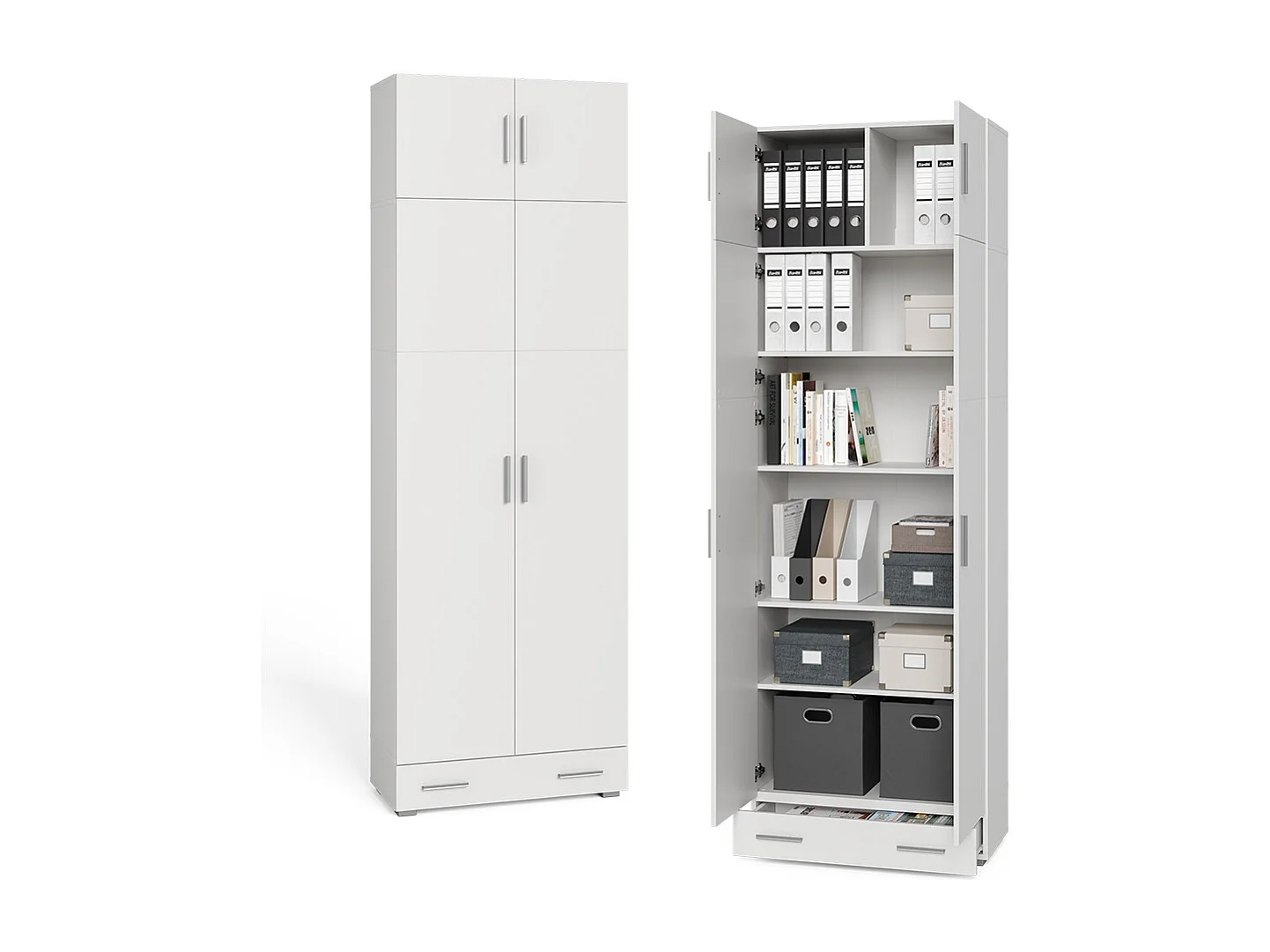 Étagère à dossiers blanc 80x37x182.4 frank