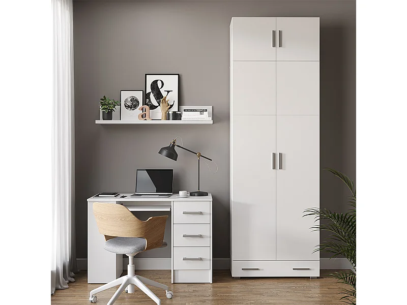 Étagère à dossiers blanc 80x37x182.4 frank