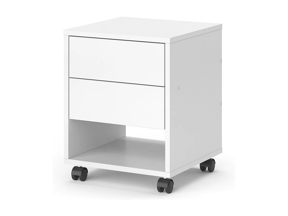 Caisson roulant blanc 37x37x47 jons