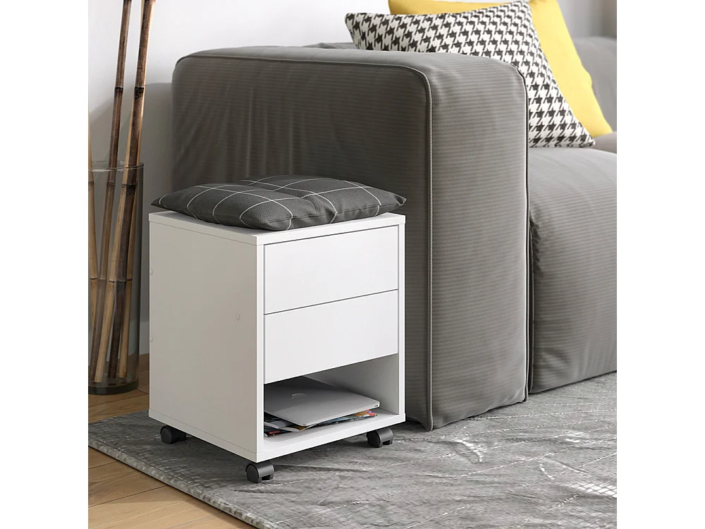 Caisson roulant blanc 37x37x47 jons