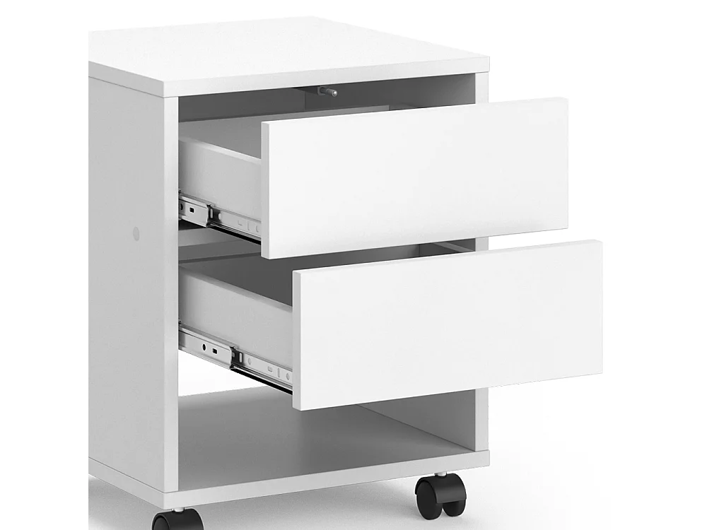 Caisson roulant blanc 37x37x47 jons