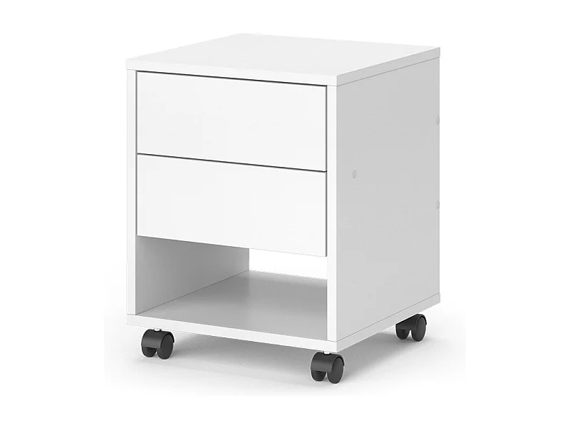 Caisson roulant blanc 37x37x47 jons