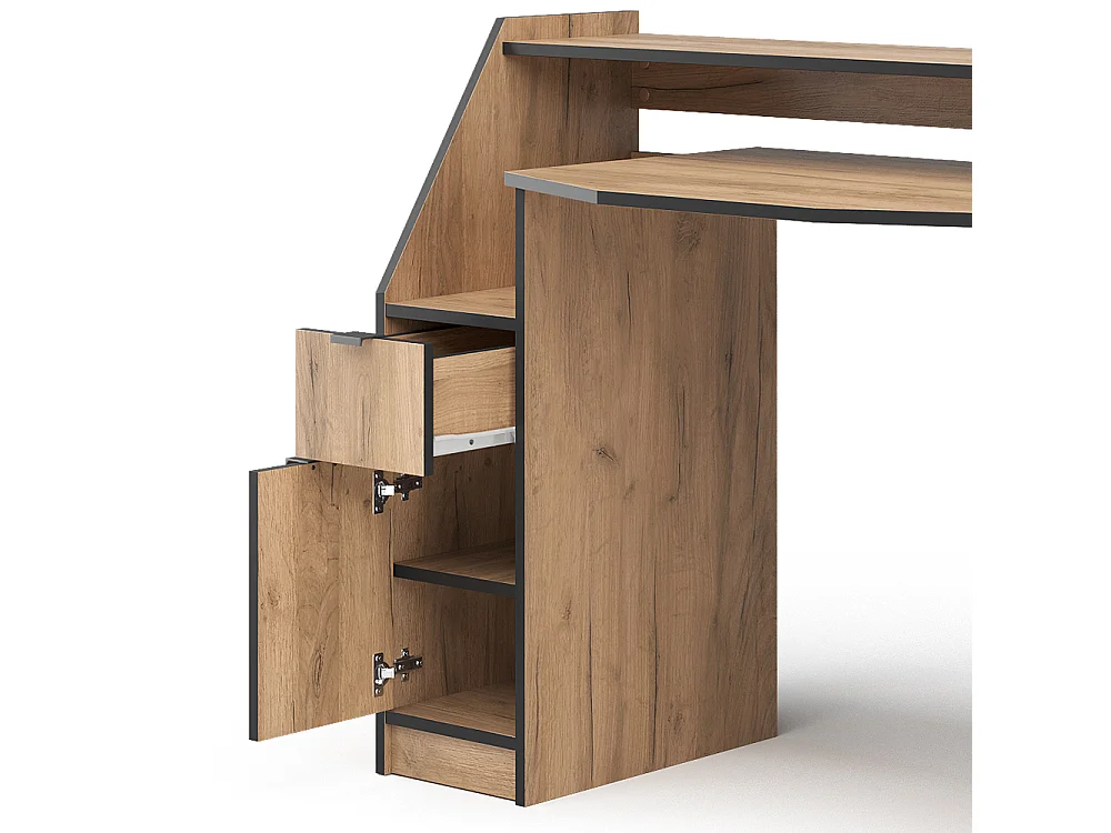 Table de jeu chêne de force doré 123.2x45x90 joel