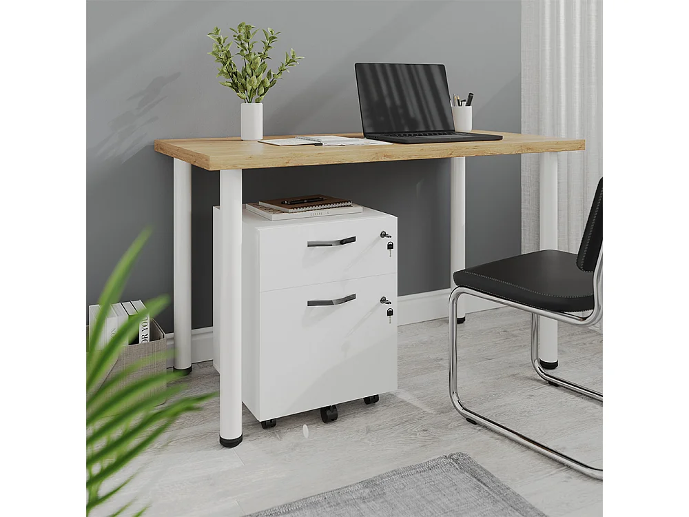 Caisson roulant blanc 40x41.5x53 bregenz