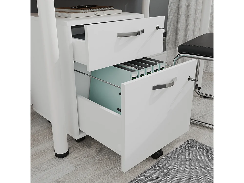 Caisson roulant blanc 40x41.5x53 bregenz