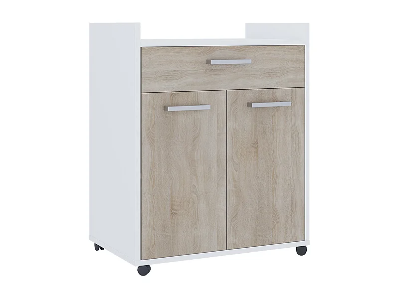 Contenitore per rotoli bianco/sonoma 60x40x77.4 ansel