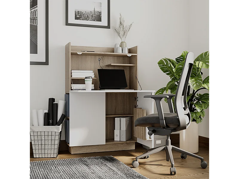 Escritorio secretario sonoma 85x27x118.9 alena