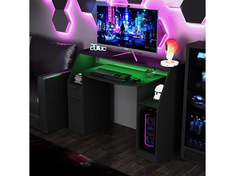 Tavolo da gioco nero 123x45x90.5 tails