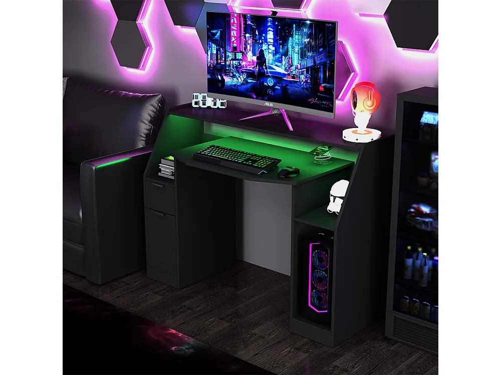 Tavolo da gioco nero 123x45x90.5 tails