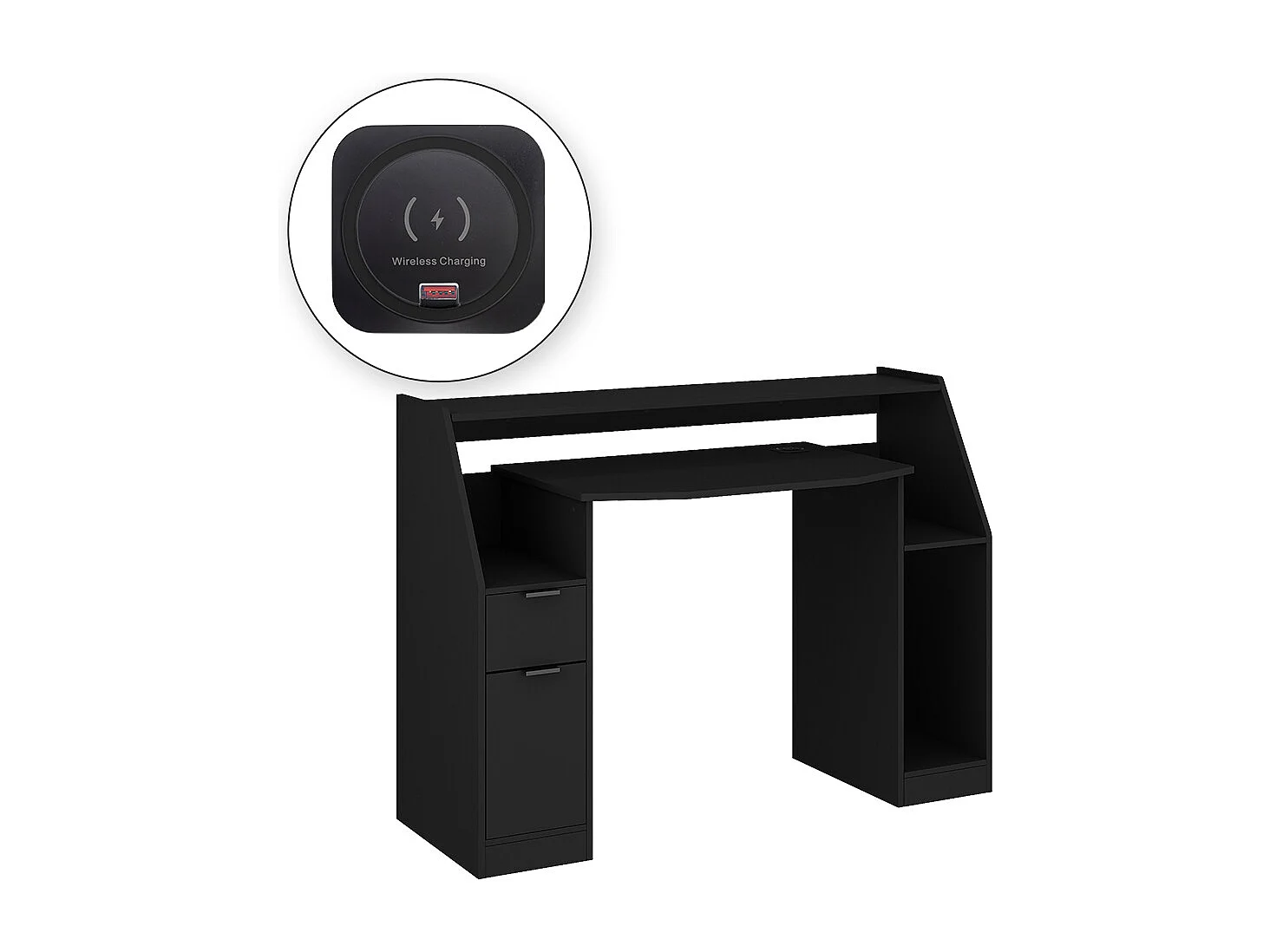 Tavolo da gioco nero 123x45x90.5 tails