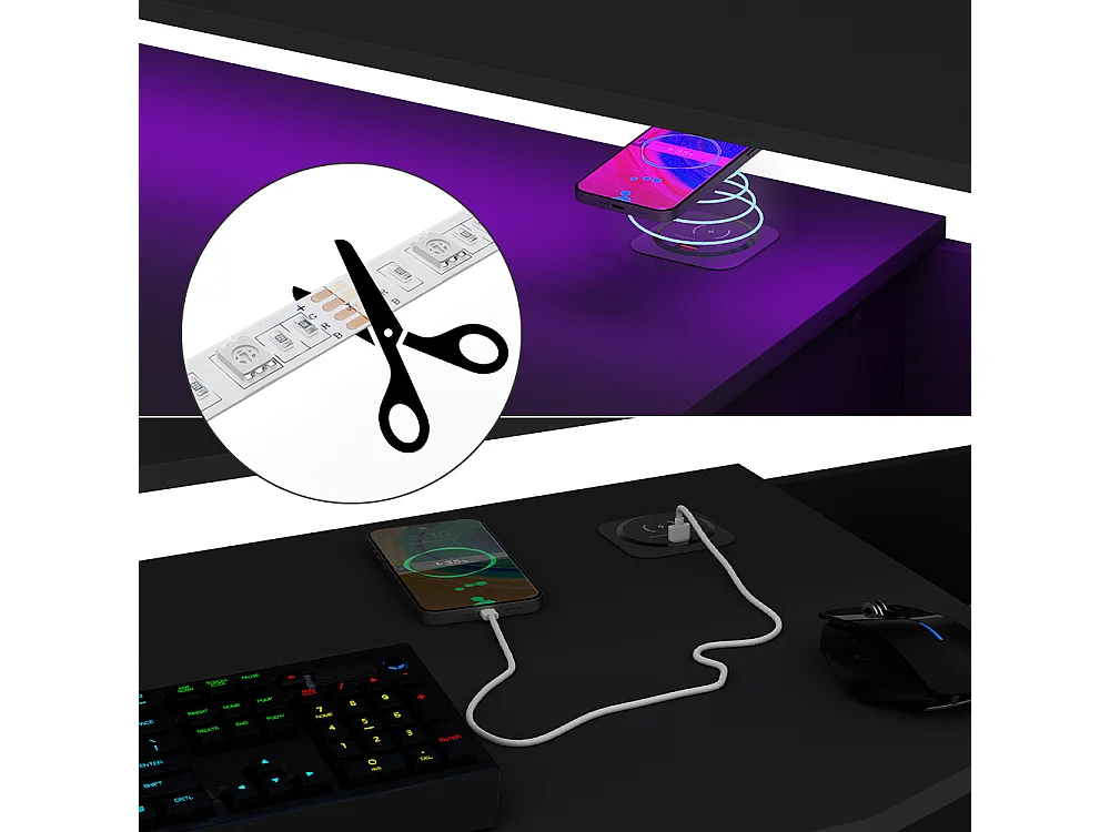 Tavolo da gioco nero 123x45x90.5 tails