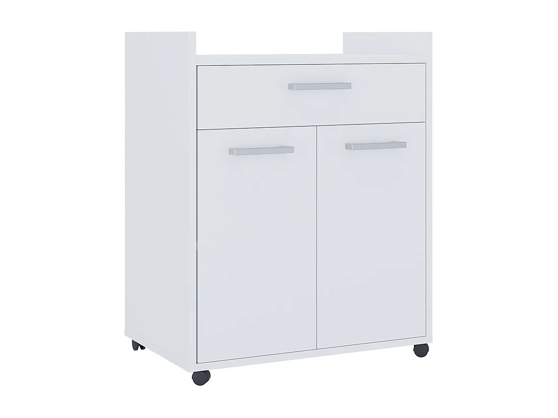 Caisson roulant blanc 60x40x77.4 ansel