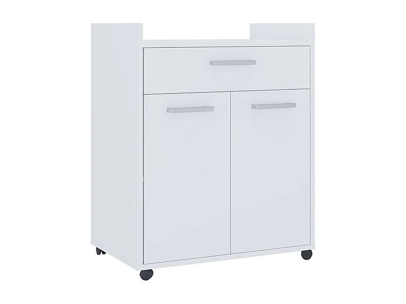 Caisson roulant blanc 60x40x77.4 ansel