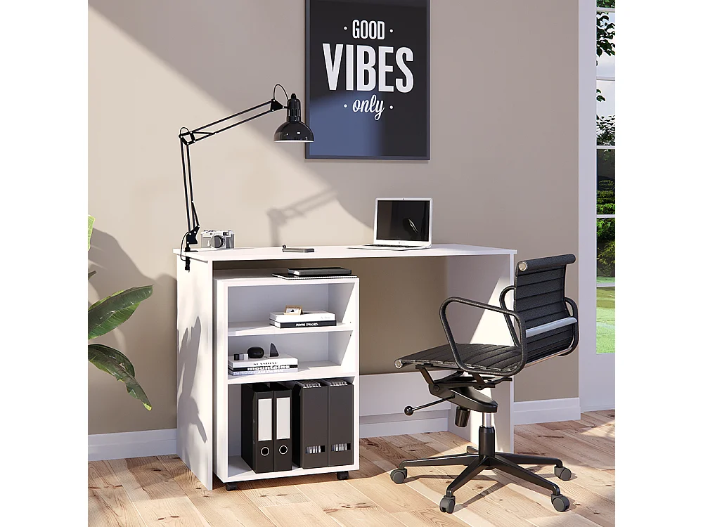 Caisson roulant blanc 59.4x52.6x72