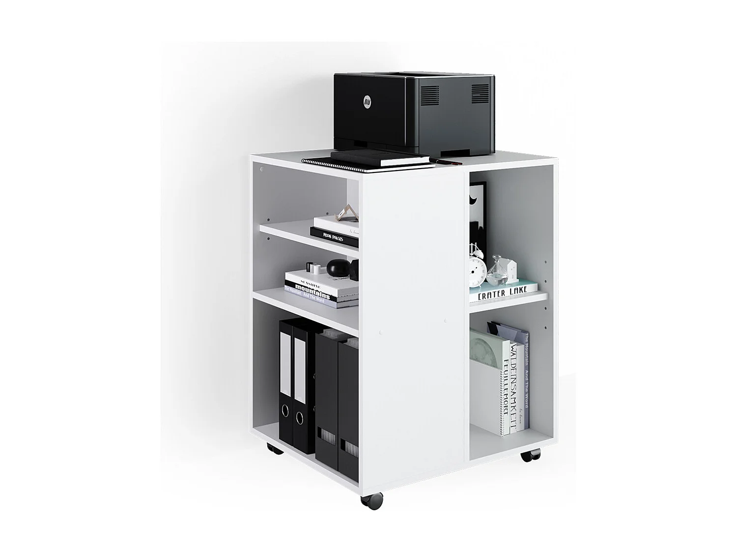 Rullende skab hvid 59.4x52.6x72