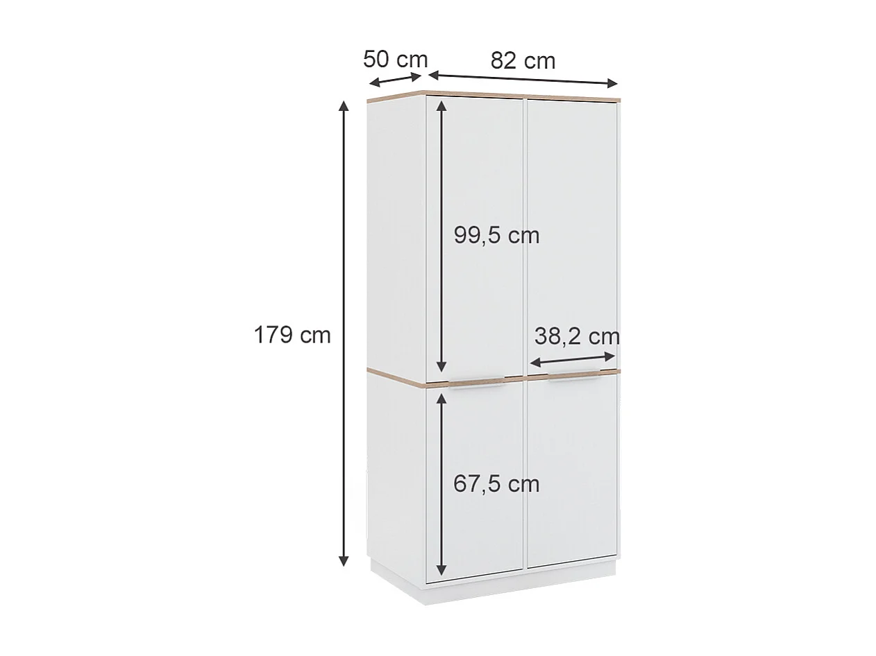 Estantería para carpetas blanco/sonoma 82x50x179 betti