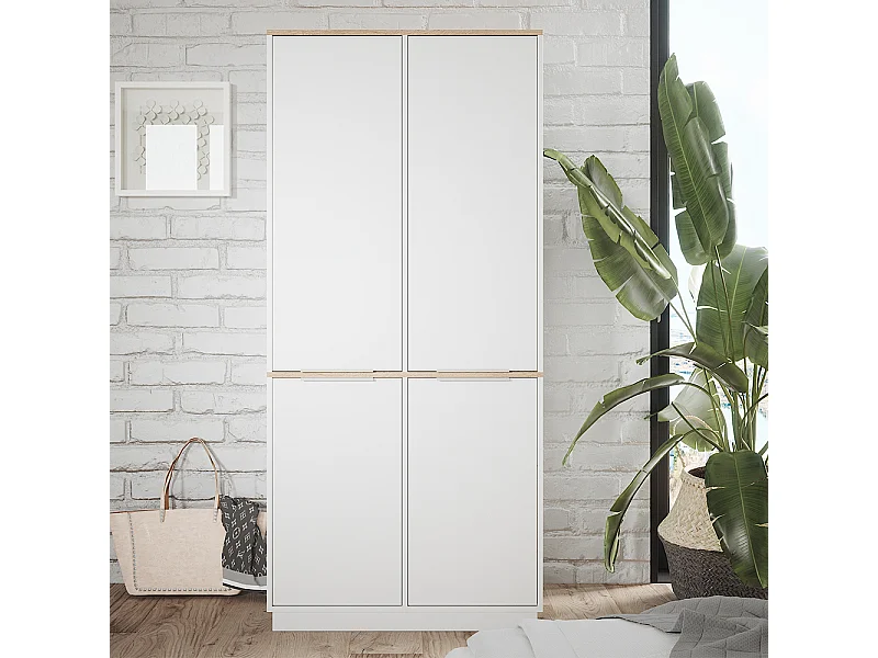 Scaffale per file bianco/sonoma 82x50x179 betti