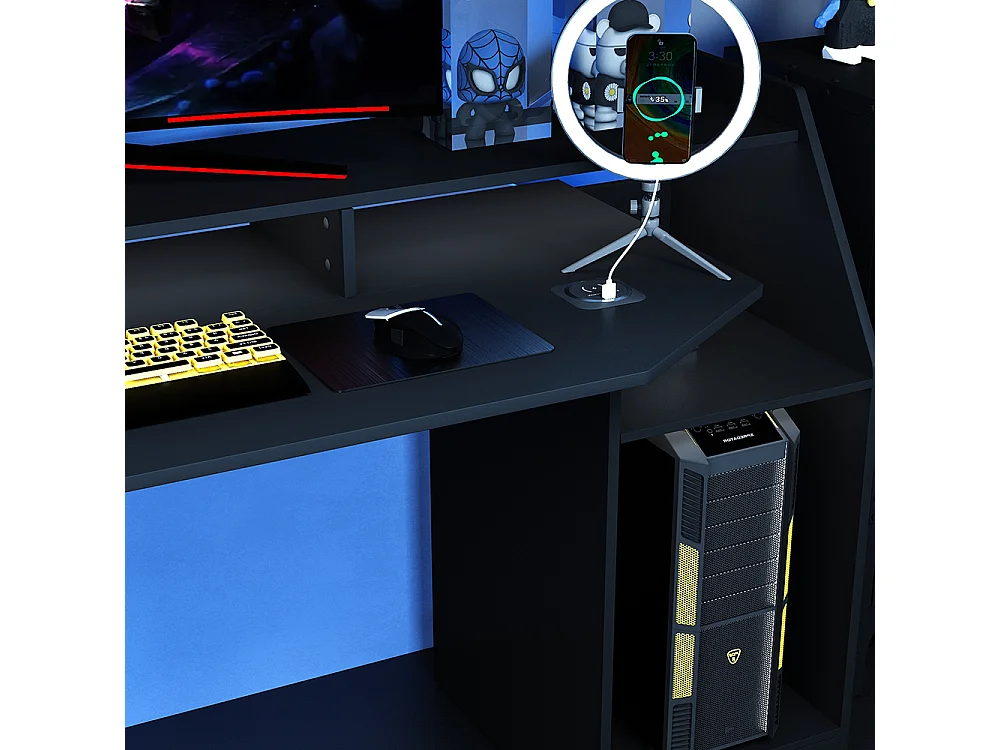 Table de jeu noir 179.8x65.5x90.5 sonic