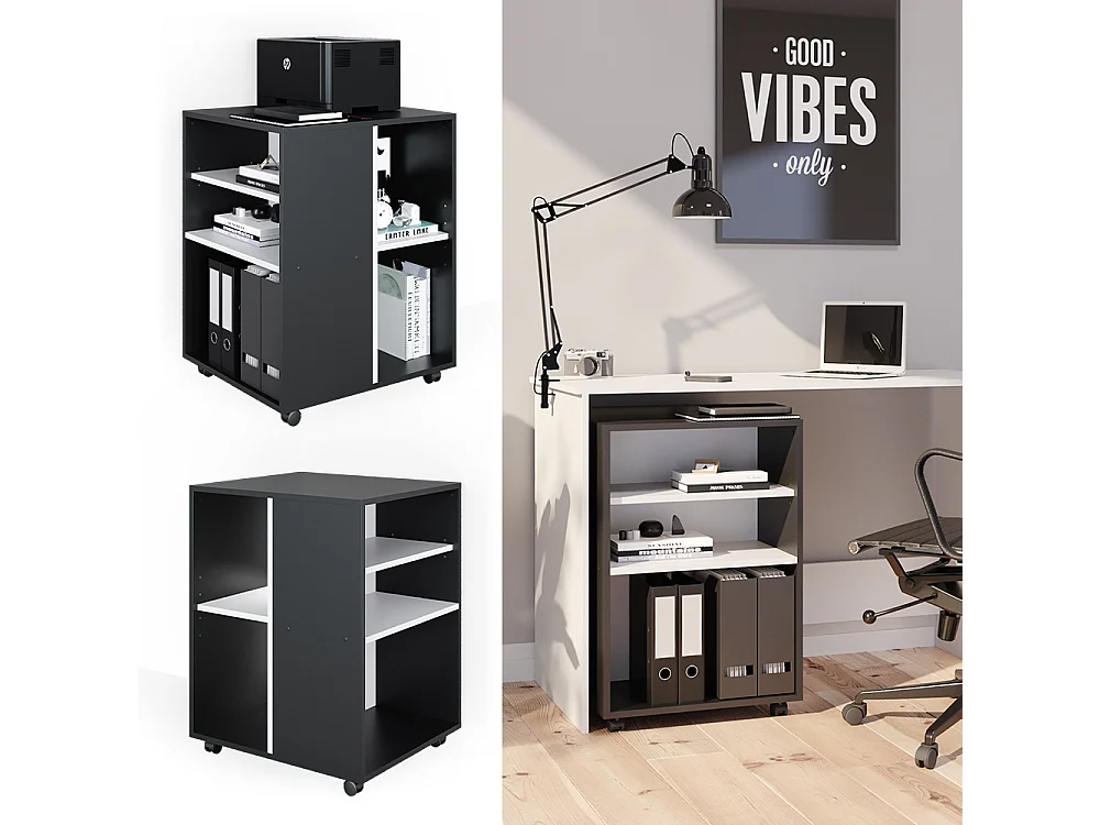 Caisson roulant anthracite 59.4x52.6x72