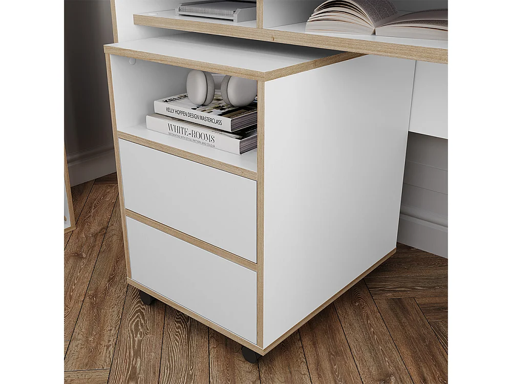 Cajonera con ruedas blanco 42x55x60.5 tetrix