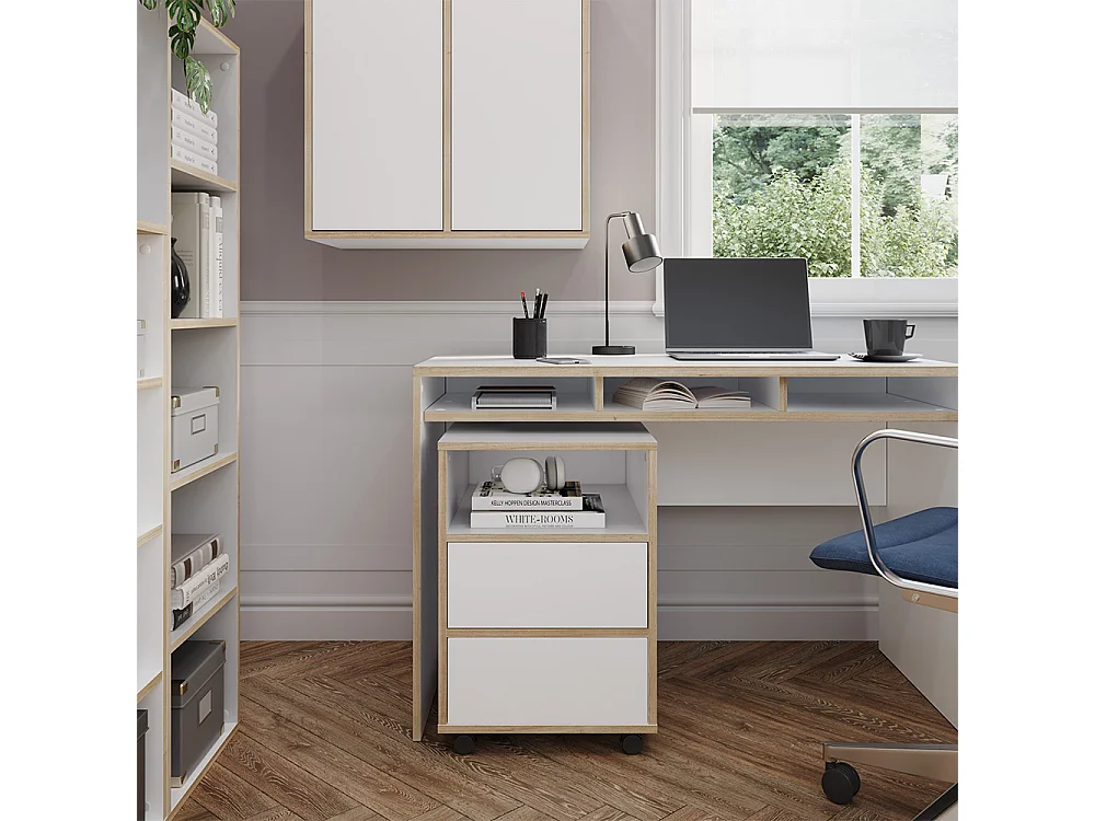 Cajonera con ruedas blanco 42x55x60.5 tetrix