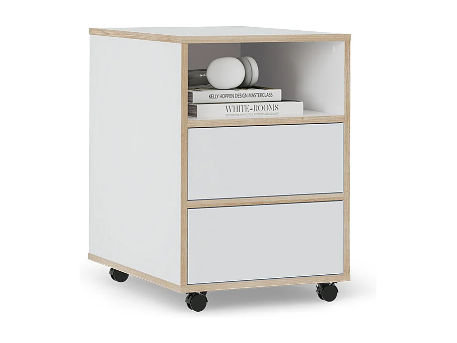 Cajonera con ruedas blanco 42x55x60.5 tetrix