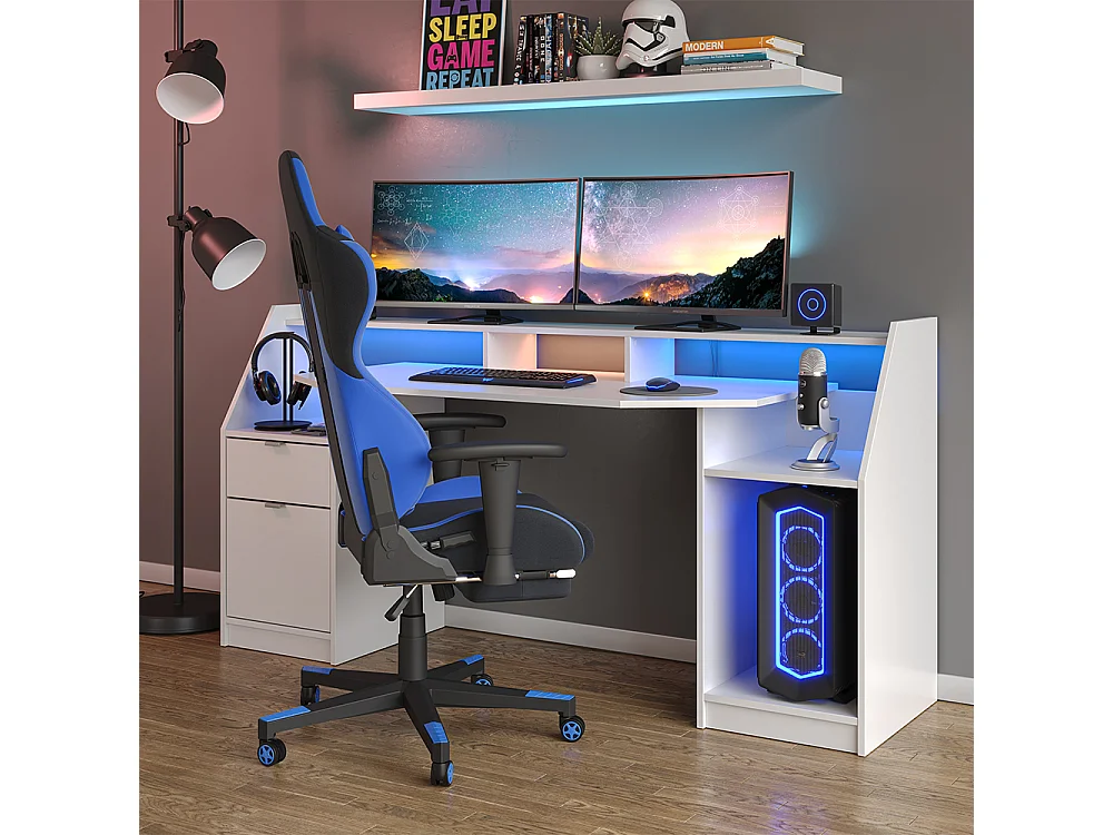 Tavolo da gioco bianco 179.8x65.5x90.6 joel