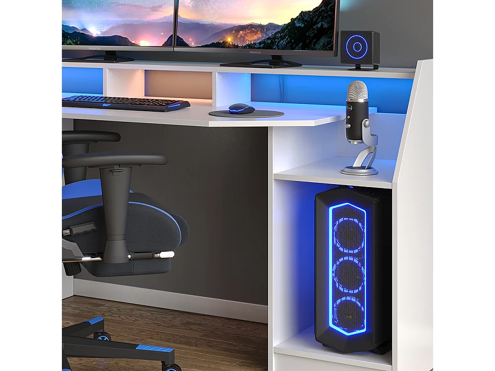 Tavolo da gioco bianco 179.8x65.5x90.6 joel