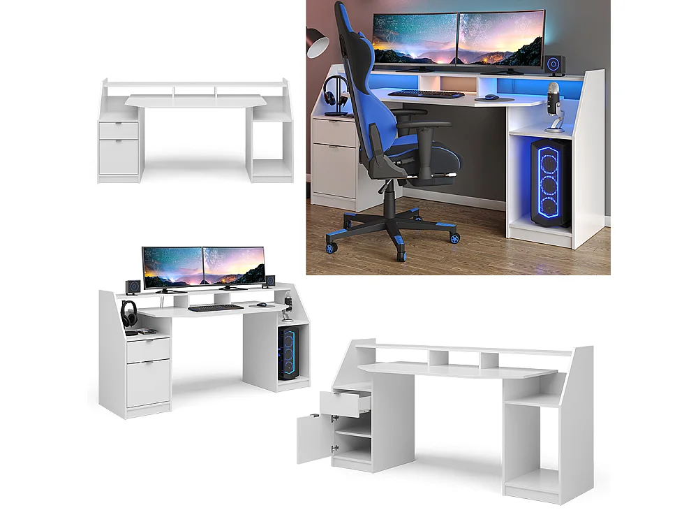 Table de jeu blanc 179.8x65.5x90.6 joel