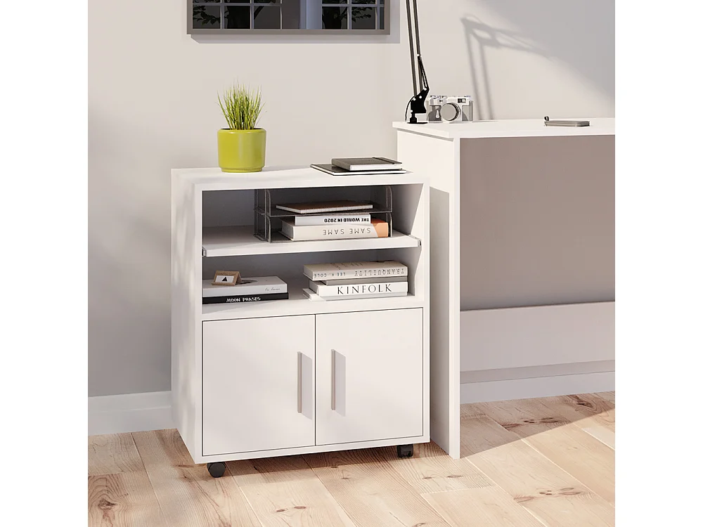 Caisson roulant blanc 48.4x60.2x74.4 novak