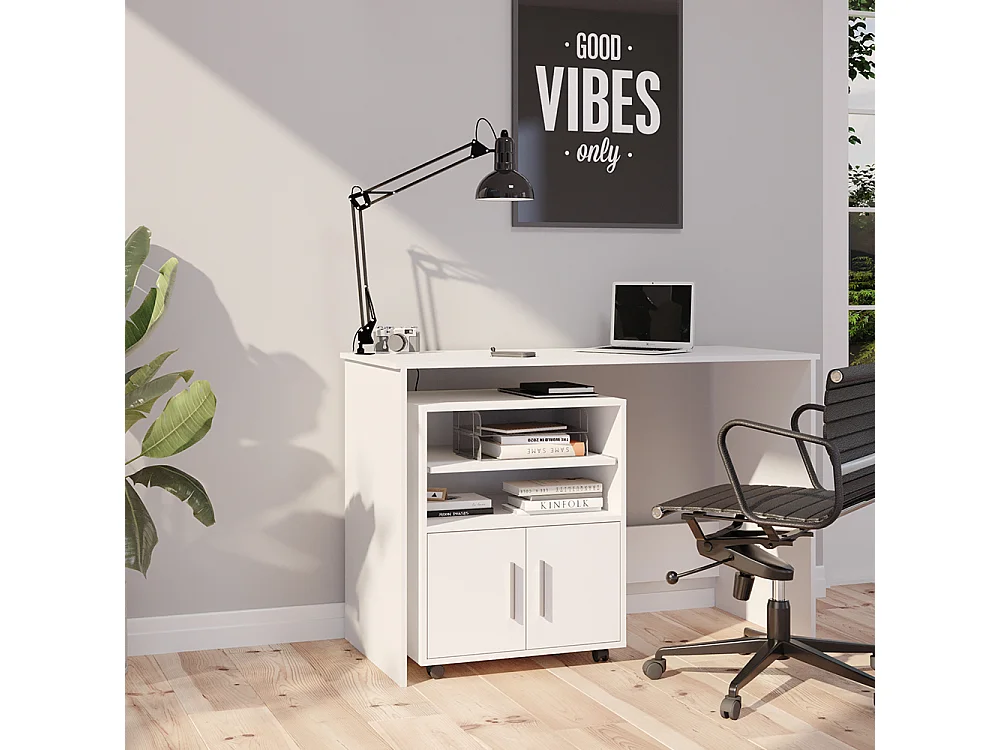 Caisson roulant blanc 48.4x60.2x74.4 novak