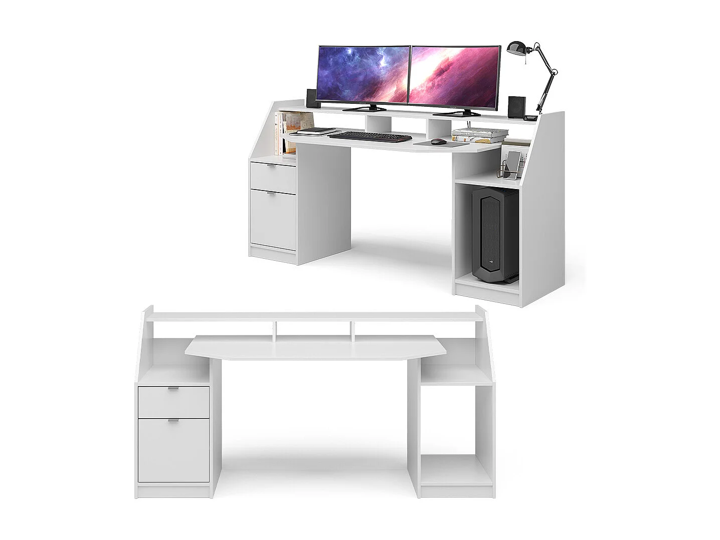 Bureau blanc 179.8x65.5x90.6 joel