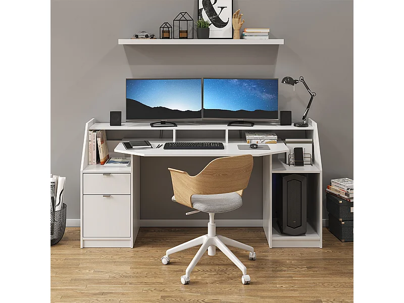 Bureau blanc 179.8x65.5x90.6 joel