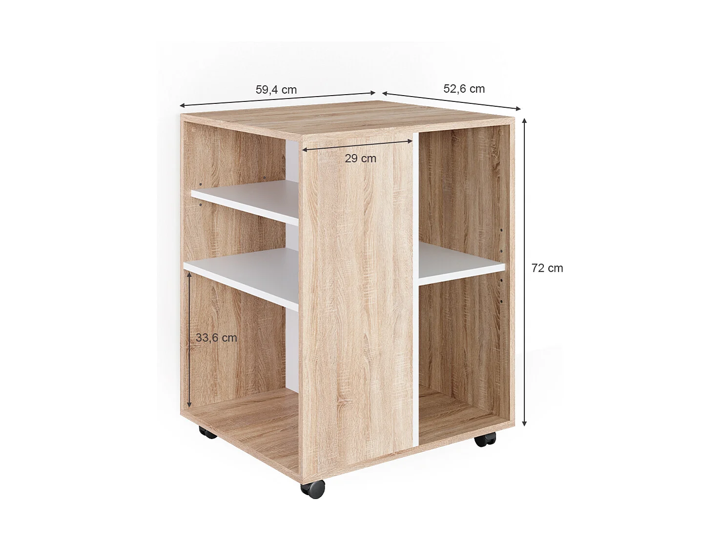Rullende skab sonoma 59.4x52.6x72