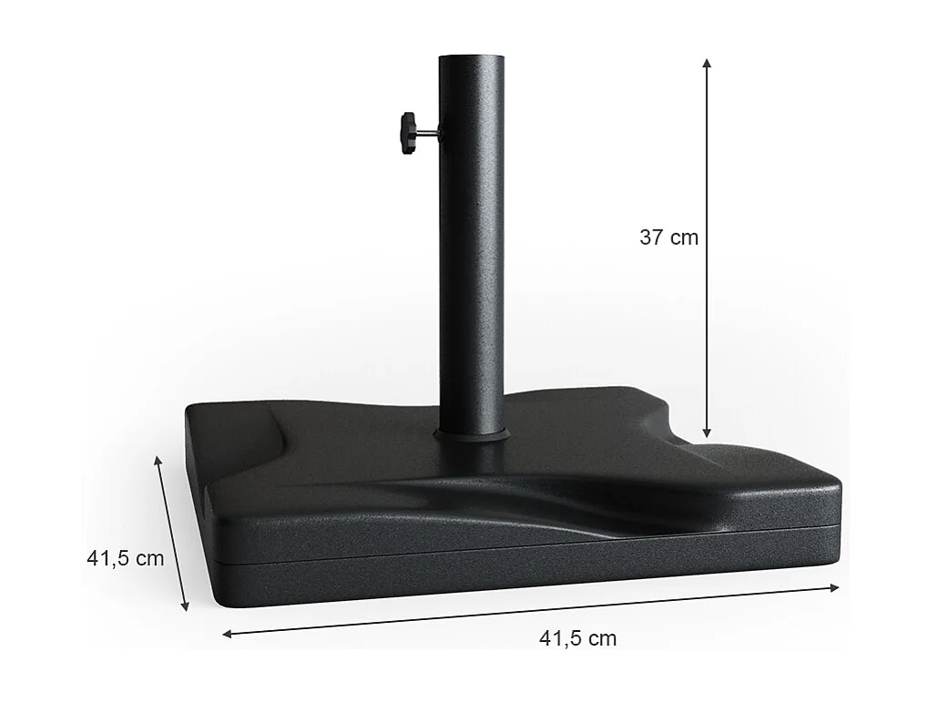 Supporto per ombrellone nero 42x42x37