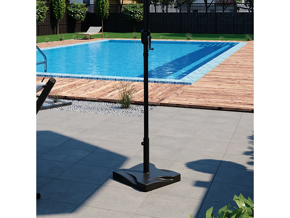 Supporto per ombrellone nero 42x42x37