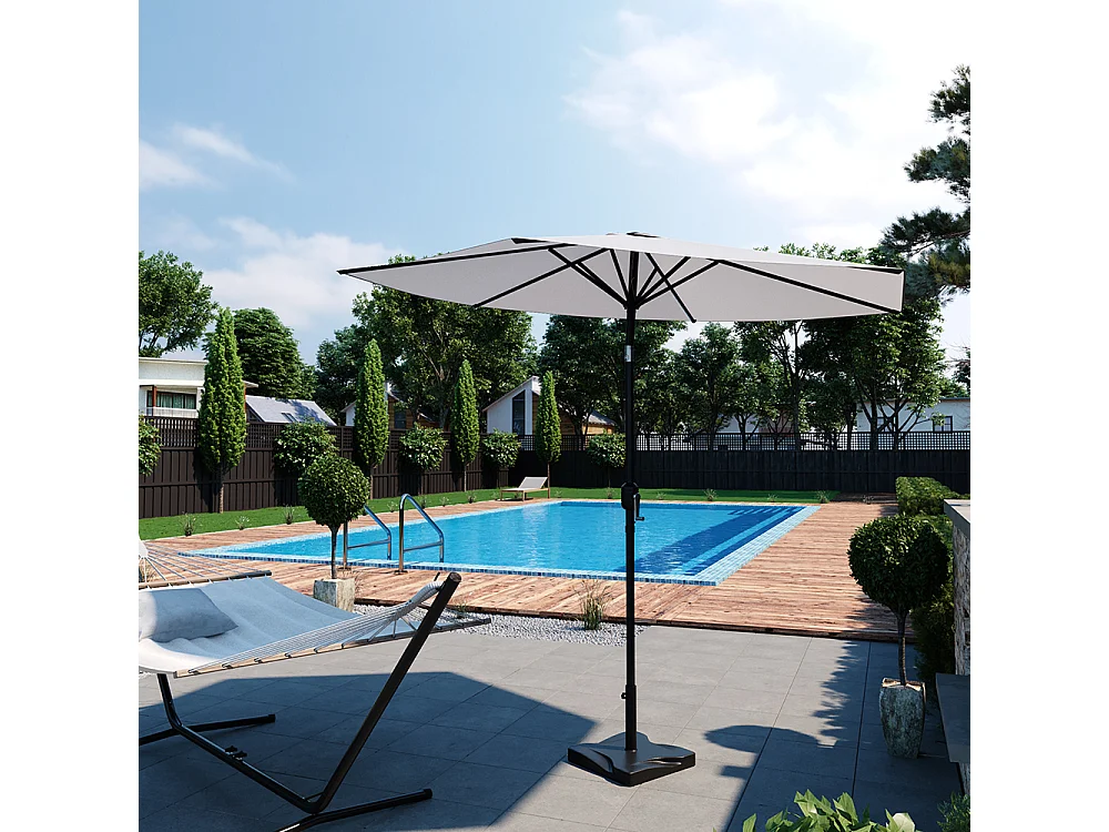 Pied de parasol noir 42x42x37