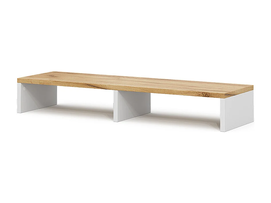 support de moniteur chêne blanc/force de lor 80x23.5x12 tomy