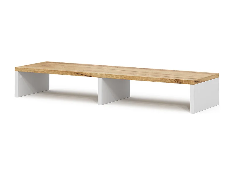 support de moniteur chêne blanc/force de lor 80x23.5x12 tomy