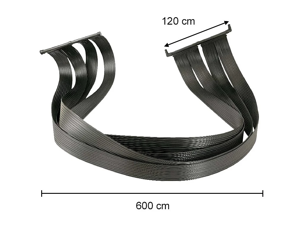 Ogrzewanie solarne czarny 600x120x6