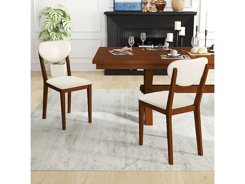 2er Set Esszimmerstühle mit Gepolstertem Sitz & 180 kg Tragkraft Küchenstühle Essstuhl