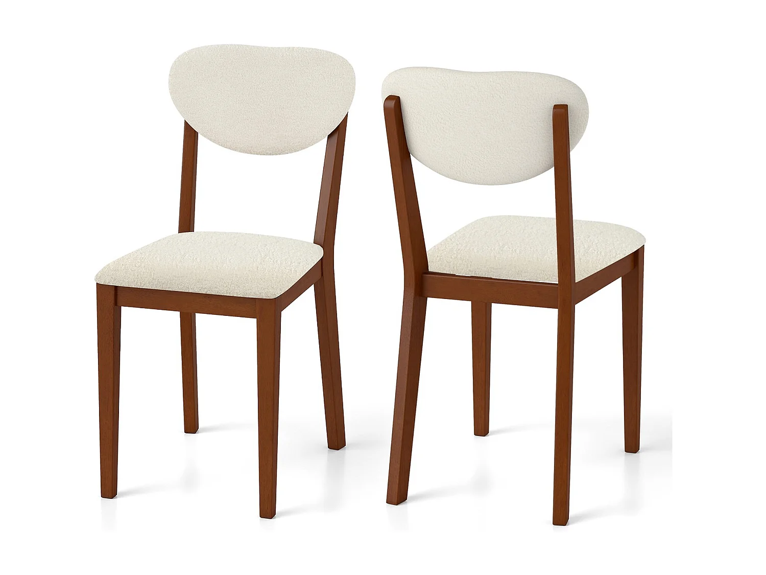 2er Set Esszimmerstühle mit Gepolstertem Sitz & 180 kg Tragkraft Küchenstühle Essstuhl