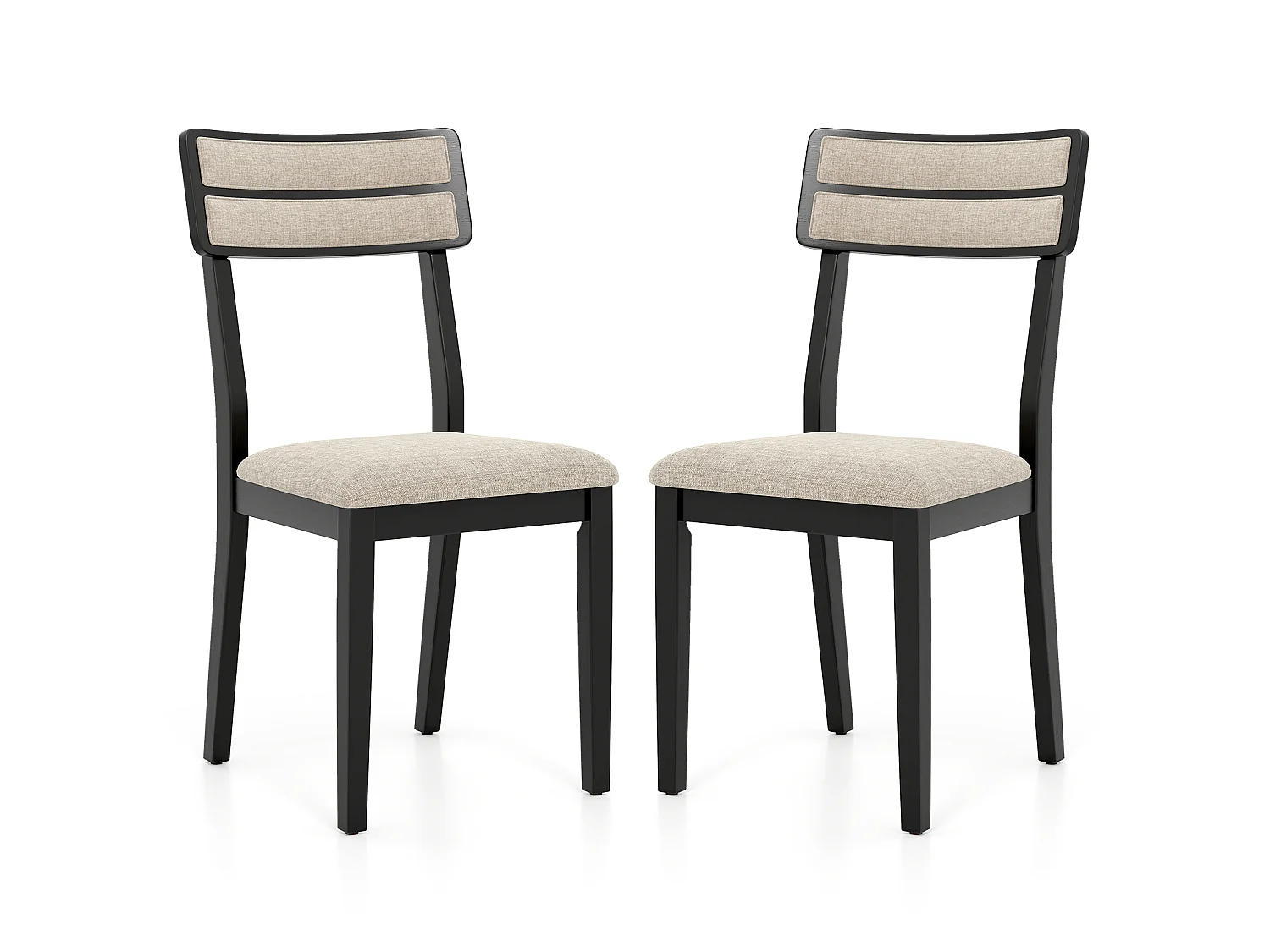 Stolset med stoppade sittytor – Matsalsstolar, 2 st