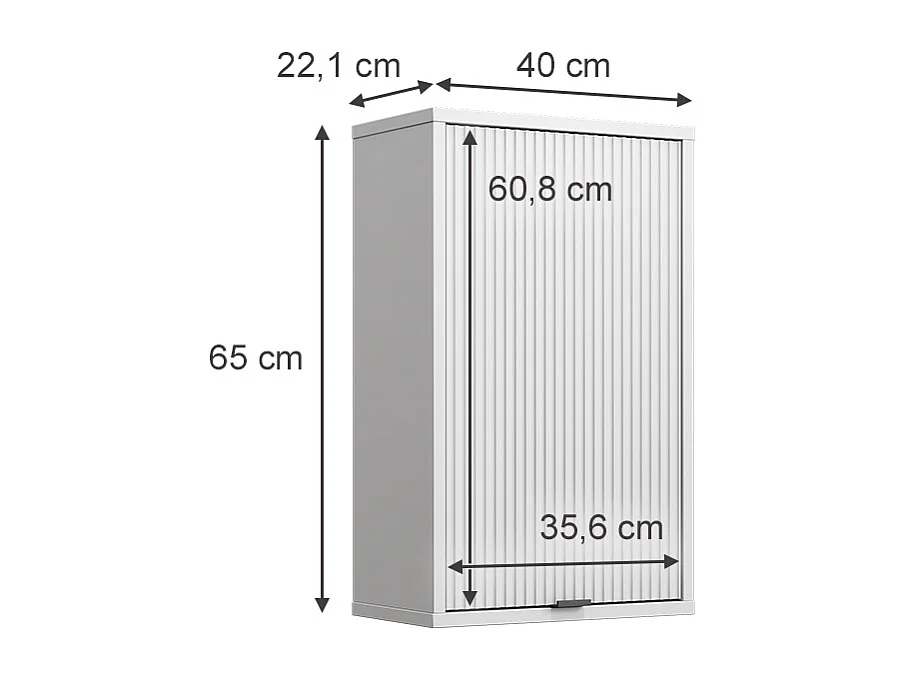Cuarto de baño  blanco 40x22.1x65 eliza