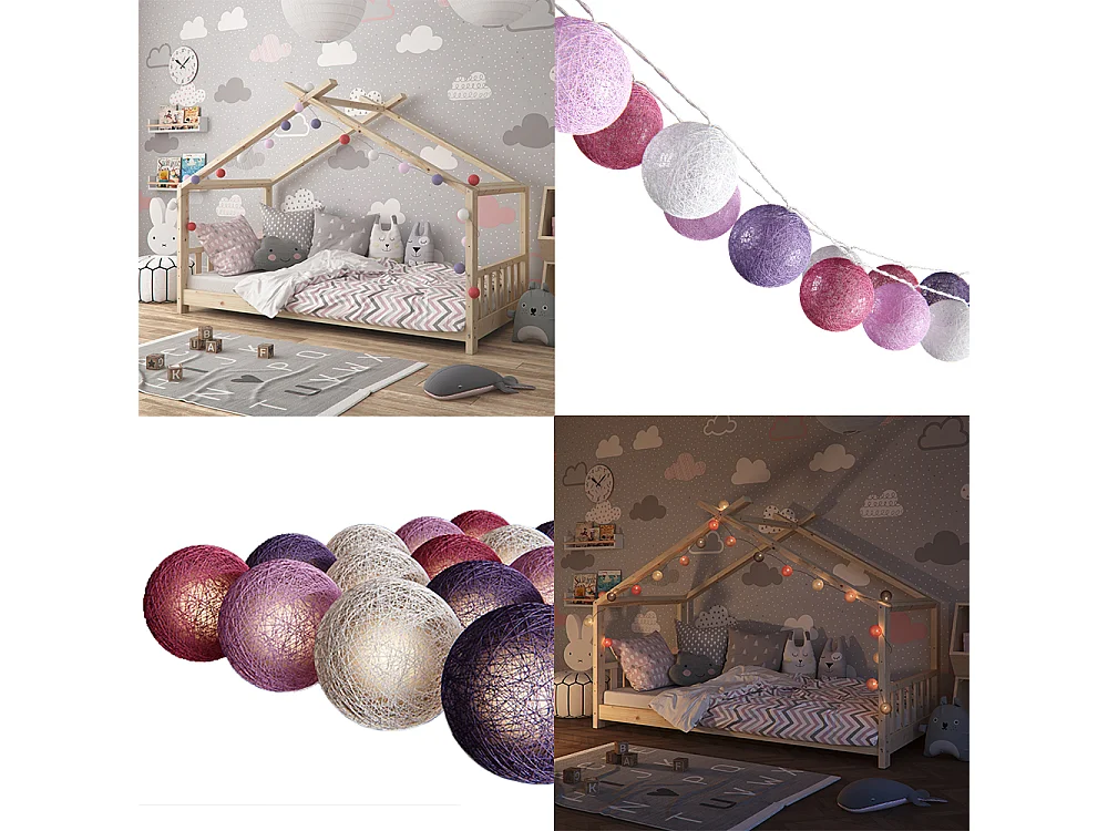 Schminktischbeleuchtung rosa 310x310x310