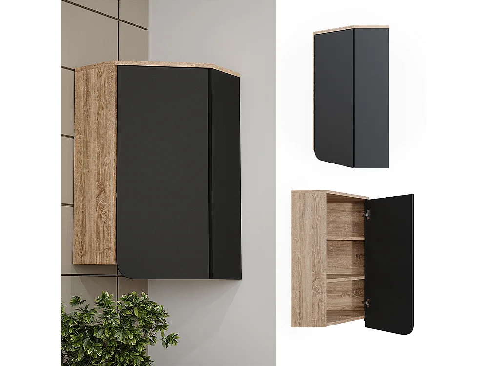 Meuble mural dangle sonoma/anthracite 42.4x42.4x75 karen