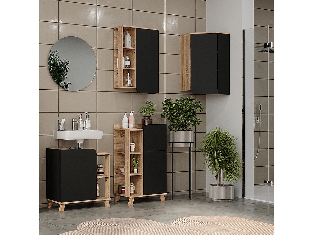 Meuble mural dangle sonoma/anthracite 42.4x42.4x75 karen