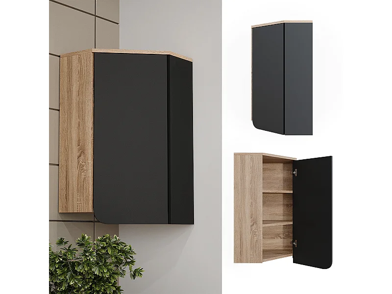 Meuble mural dangle sonoma/anthracite 42.4x42.4x75 karen