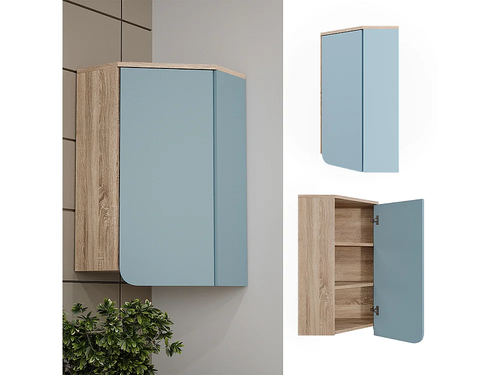 Meuble de salle de bain sonoma/bleu 42.4x42.4x75 karen