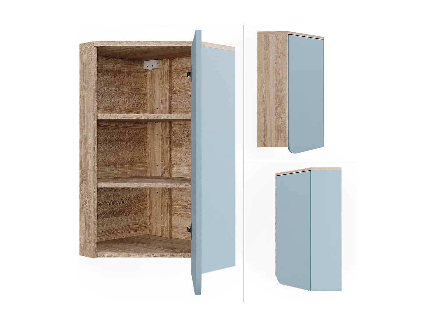 Meuble de salle de bain sonoma/bleu 42.4x42.4x75 karen